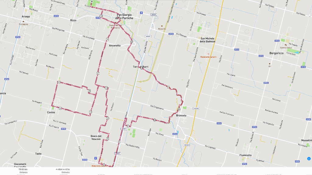 Percorso Marcia sul graticolato romano 2023 20 km - lungo