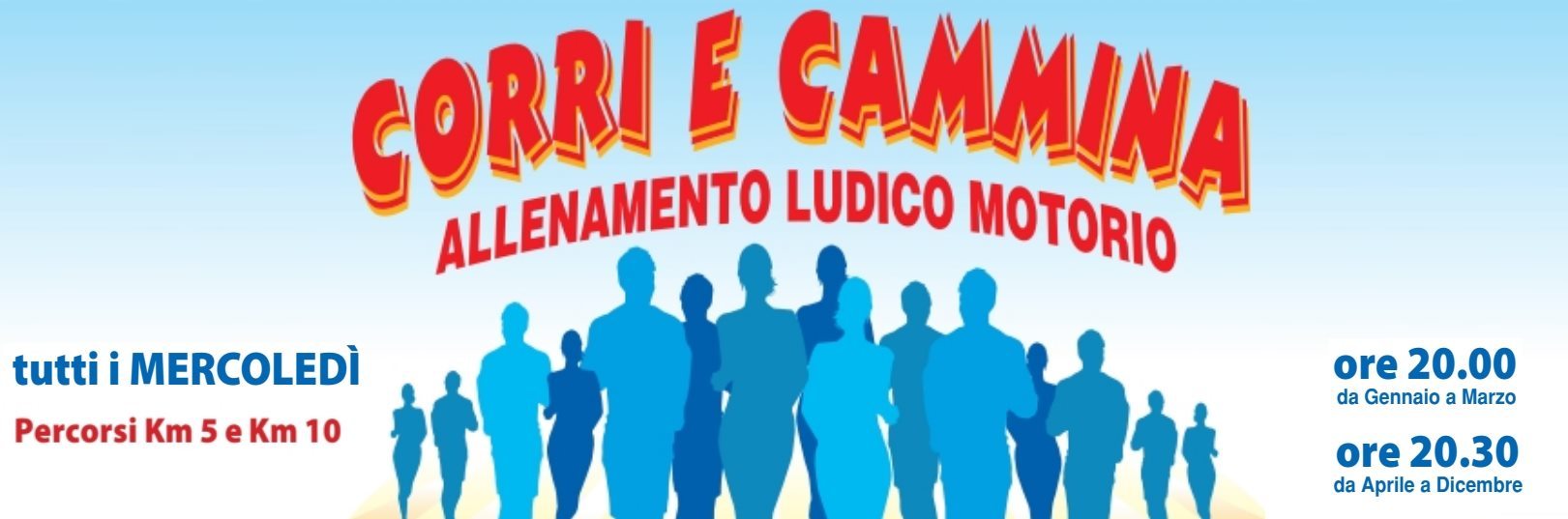 corri e cammina, allenamento ludico motorio settimanale