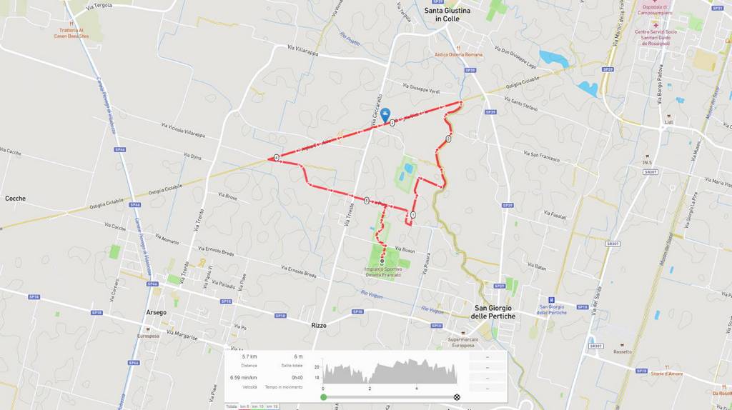 Percorso Marcia sul graticolato romano 2022 6 km - corto