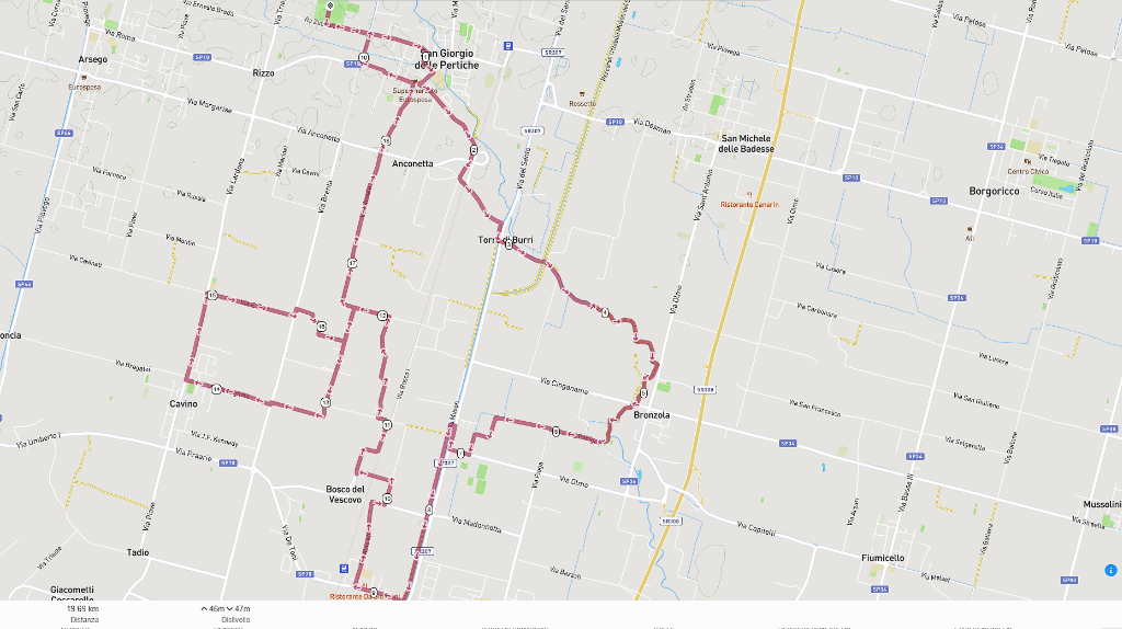 Percorso Marcia sul graticolato romano 2024 20 km - lungo