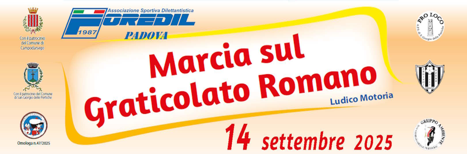 Logo Marcia sul graticolato romano