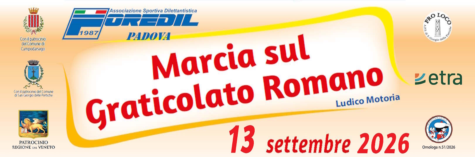 Logo Marcia sul graticolato romano